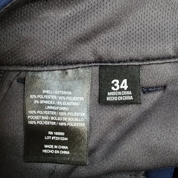 32 Degrees Cool Shorts Mens Size 34 Solid All Blue Athleisure Activewear Pockets - Picture 4 of 5